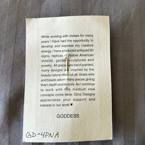 Vintage Gina’s Designs Napa new old stock Raku color Godess Pin iridescent - Picture 4 of 5